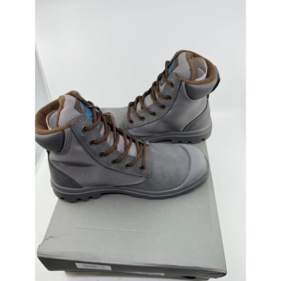 NEW Palladium Pampa Sport Cuff WPN Boots 73234-070-M Granite Gray Mens Size 4.5 - Picture 5 of 9